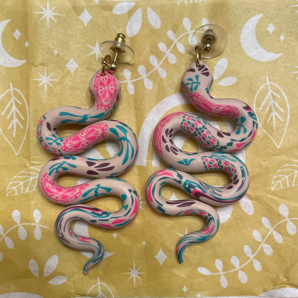 Colorful Snake Earrings
